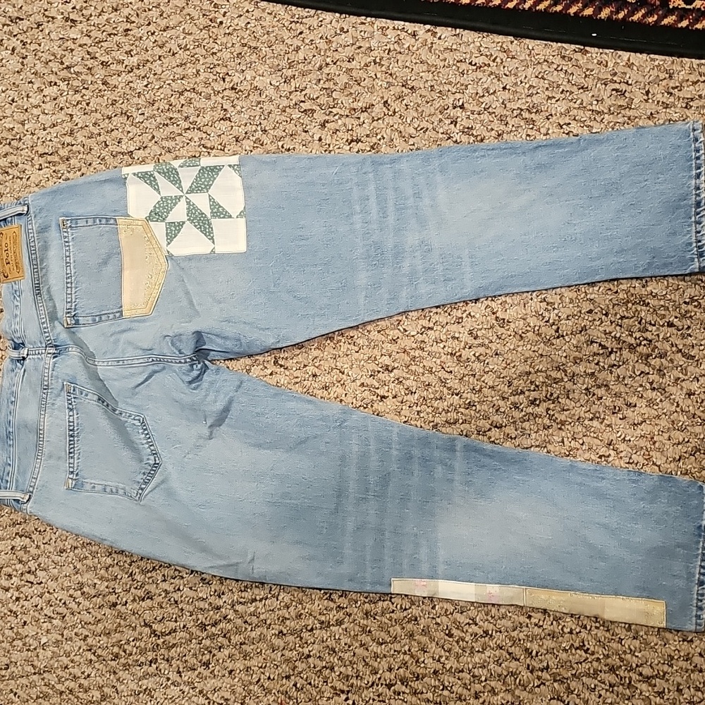 POLO Ralph Lauren Patchwork Denim Jeans..size 29..excellent Condition..free Ship - Picture 4 of 8